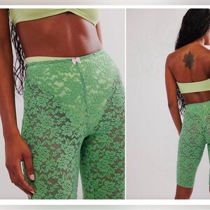 FREE PEOPLE All Day Lace Capris Sz XS
